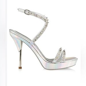 Alexander McQueen
Punk Stud Metallic Leather Ankle-Strap Sandals